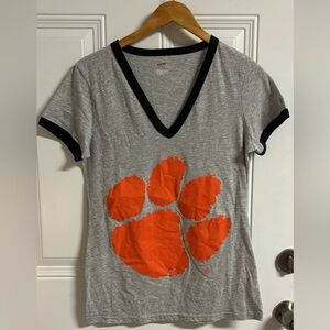 Go Clemson Tigers! V-Neck Short Sleeve Women’s T-Shirt Size L